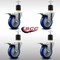 Service Caster 4'' SS Blue Poly Swivel 1-7/8'' Expanding Stem Caster Set Total Lock Brake, 4PK SCC-SSEXTTL20S414-PPUB-BLUE-178-4 - alternate 4